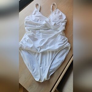 Tommy Bahama Woman'a White One Piece Swimsuit